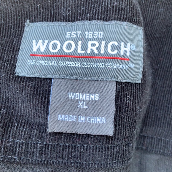 Woolrich Shirt micro corduroy shirt princess seam black Size XL - Picture 2 of 5